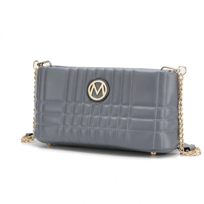 Mkf Collection By Mia K Giada Vegan Leather Women's Shoulder Handbag In Grey