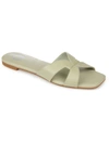 JOURNEE COLLECTION Taleesa Womens Faux Leather Padded Insole Slide Sandals