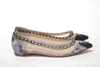 Christian Louboutin Multicolor Print Silver Flat Point Toe Shoe In Brown