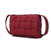 Mkf Collection By Mia K Ginger Woven Vegan Leather Women's Shoulder Bag In Red