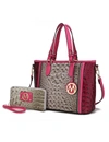 Mkf Collection By Mia K Lizza Croco Embossed Tote In Pink