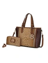 Mkf Collection By Mia K Lizza Croco Embossed Tote In Beige