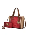 Mkf Collection By Mia K Lizza Croco Embossed Tote In Red