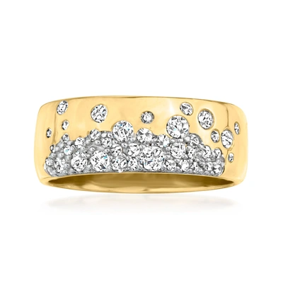 Ross-simons Diamond Scatter Ring In 18kt Gold Over Sterling