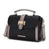Mkf Collection By Mia K Willa Color-block Vegan Leather Women's Shoulder Bag In Black