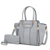 Mkf Collection By Mia K Eliana Vegan Leather Women's Tote Bag With Wallet In Blue