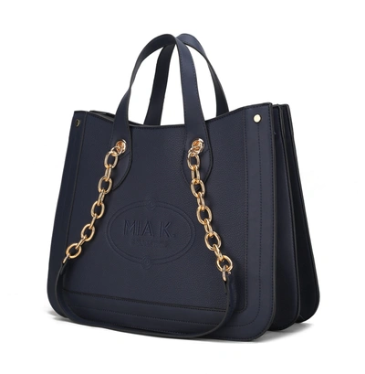 Mkf Collection By Mia K Stella Vegan Leather Women's Tote Bag In Blue