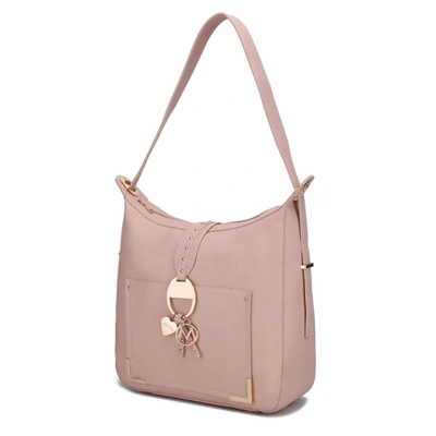 Mkf Collection By Mia K Dinorah Vegan Leather Hobo Handbag In Pink