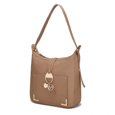Mkf Collection By Mia K Dinorah Vegan Leather Hobo Handbag In Brown