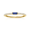 Rs Pure By Ross-simons Sapphire And . Diamond Ring In 14kt Yellow Gold In Blue