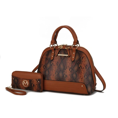 Mkf Collection By Mia K Frida Satchel And Wallet Handbag - 2 Pieces In Brown