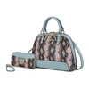 Mkf Collection By Mia K Frida Satchel And Wallet Handbag - 2 Pieces In Blue