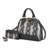 Mkf Collection By Mia K Frida Satchel And Wallet Handbag - 2 Pieces In Grey
