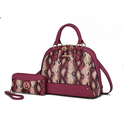 Mkf Collection By Mia K Frida Satchel And Wallet Handbag - 2 Pieces In Red