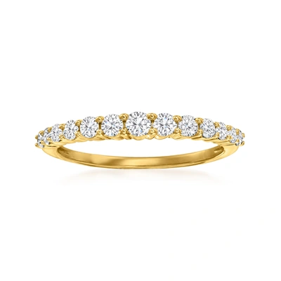 Ross-simons Diamond Graduated Ring In 14kt Yellow Gold In White