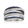Ross-simons Sapphire And . Diamond Highway Ring In Sterling Silver In Silver