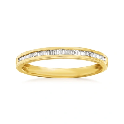 Ross-simons Baguette Diamond Ring In 14kt Yellow Gold