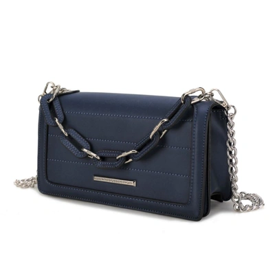 Mkf Collection By Mia K Dora Vegan Leather Crossbody Handbag For Women's In Blue
