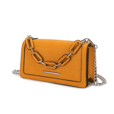 Mkf Collection By Mia K Dora Vegan Leather Crossbody Handbag For Women's In Yellow