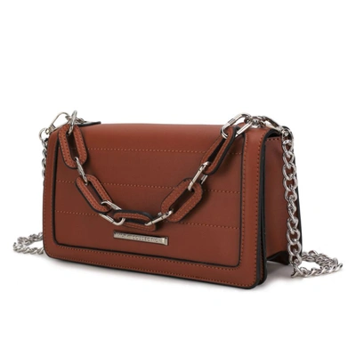 Mkf Collection By Mia K Dora Vegan Leather Crossbody Handbag For Women's In Brown
