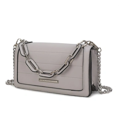 Mkf Collection By Mia K Dora Vegan Leather Crossbody Handbag For Women's In Grey
