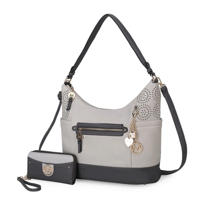 Mkf Collection By Mia K Charlotte Shoulder Handbag With Matching Wallet In White