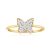 CANARIA FINE JEWELRY CANARIA DIAMOND BUTTERFLY RING IN 10KT YELLOW GOLD