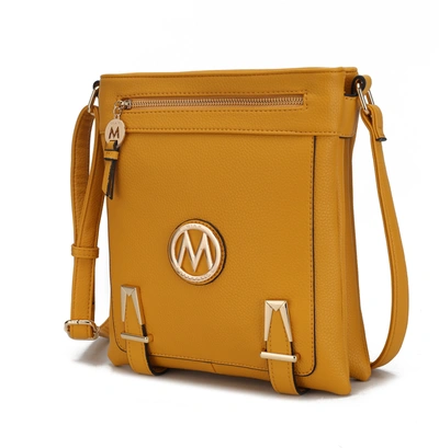 Mkf Collection By Mia K Greta Vegan Leather Crossbody Handbag For Women's In Yellow