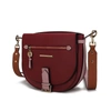 Mkf Collection By Mia K Drew Vegan Leather Color Block Women's Shoulder Handbag In Red