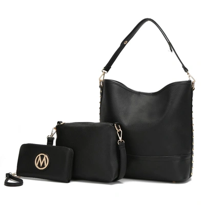 Mkf Collection By Mia K Ultimate Hobo Bag With Pouch & Wallet In Black