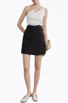 Fangyan Soleil One-shoulder Cutout Cotton Top In White