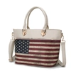 MKF COLLECTION BY MIA K LILIAN VEGAN LEATHER WOMEN'S FLAG TOTE BAG