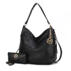 Mkf Collection By Mia K Lucille Shoulder Handabag And Wallet- 2 Pieces In Black