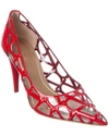 Valentino Toile Iconographe Pvc And Patent Leather Pumps In Red
