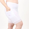Undersummers By Carrierae Moisture Wicking Shortlette Slipshort With Pockets 7" In White