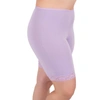 Undersummers By Carrierae Lux Cotton Anti Thigh Chafing Underwear Short 7" In Purple