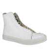 Alexander Mcqueen Men's Hi Top White / Ivory Canvas Sneaker In White