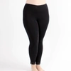Undersummers By Carrierae Lux Cotton Long Underwear Legging 28" In Black