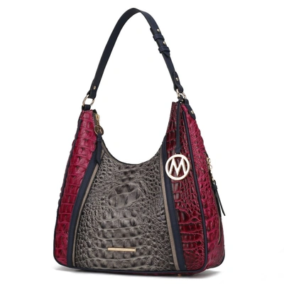 Mkf Collection By Mia K Becket Faux Crocodile-embossed Vegan Leather Women's Shoulder Bag In Multi