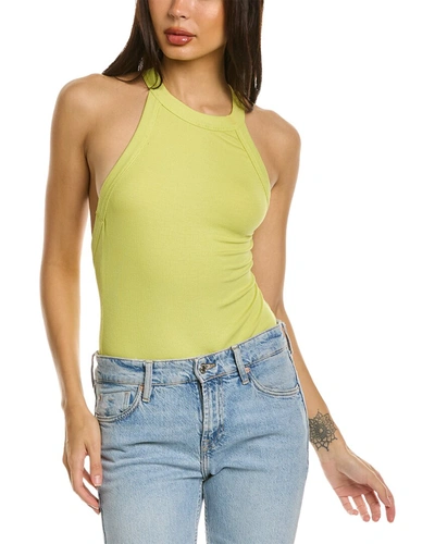 Alix Nyc Paxton Ribbed Stretch-modal Jersey Bodysuit In Green