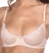Timpa Lingerie Duet Lace Underwire Demi Bra In Beige
