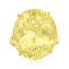 Ross-simons Lemon Quartz Ring In 14kt Yellow Gold