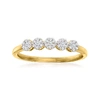 Rs Pure Ross-simons Diamond Cluster Band Ring In 14kt Yellow Gold In White