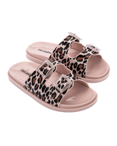 Mini Melissa Kids' Little Girl's & Girl's Wide Ii Cheetah Print Sandals In Beige