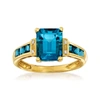 Ross-simons London Blue Topaz Ring In 14kt Yellow Gold