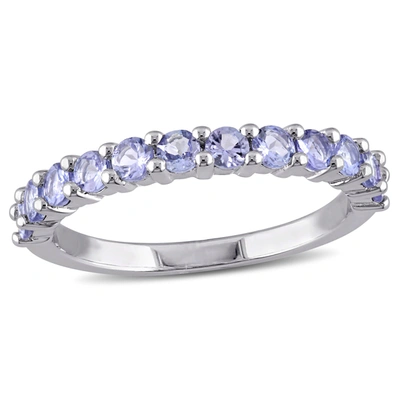 Mimi & Max 4/5ct Tgw Tanzanite Stacking Ring In Sterling Silver In Purple