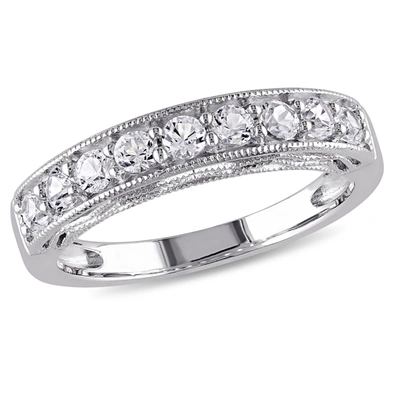 Mimi & Max 4/5ct Tgw Created White Sapphire Anniversary Band In Sterling Silver