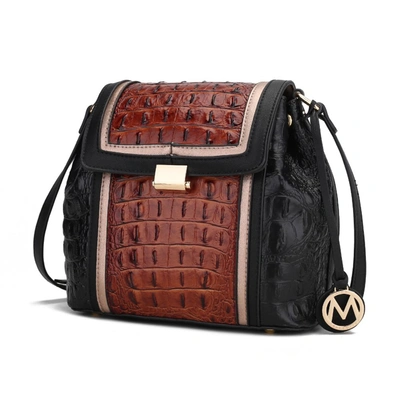 Mkf Collection By Mia K Jamilah Vegan Leather Croco Crossbody Handbag In Red