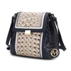 Mkf Collection By Mia K Jamilah Vegan Leather Croco Crossbody Handbag In Beige