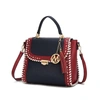 Mkf Collection By Mia K Flora Vegan Leather Crossbody Handbag In Blue
